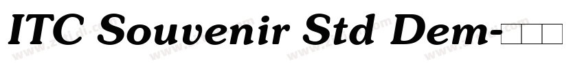 ITC Souvenir Std Dem字体转换